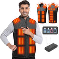 Gilet chauffant, 21 zones de chauffe, batterie externe 20000 mAh incluse, gris, M